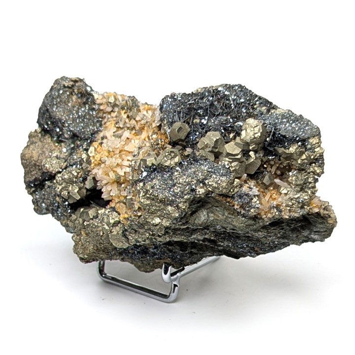 Pyrite, Quartz, Hematite, Elba Island, 309 grams