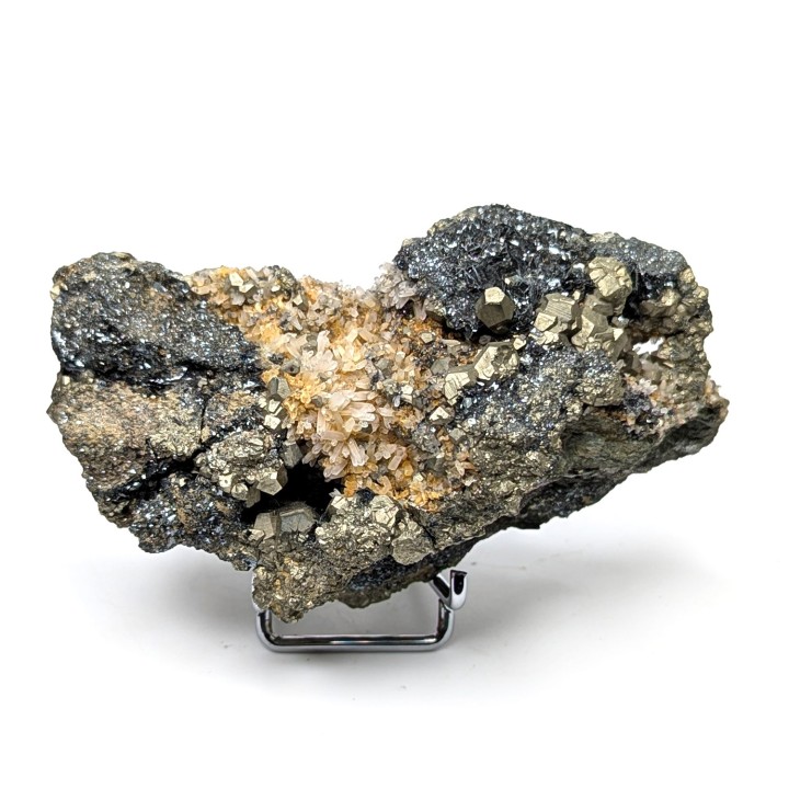 Pyrite, Quartz, Hematite, Elba Island, 309 grams