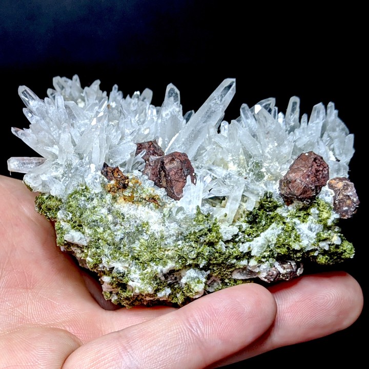 Quartz, epidote, Peru, 227 g