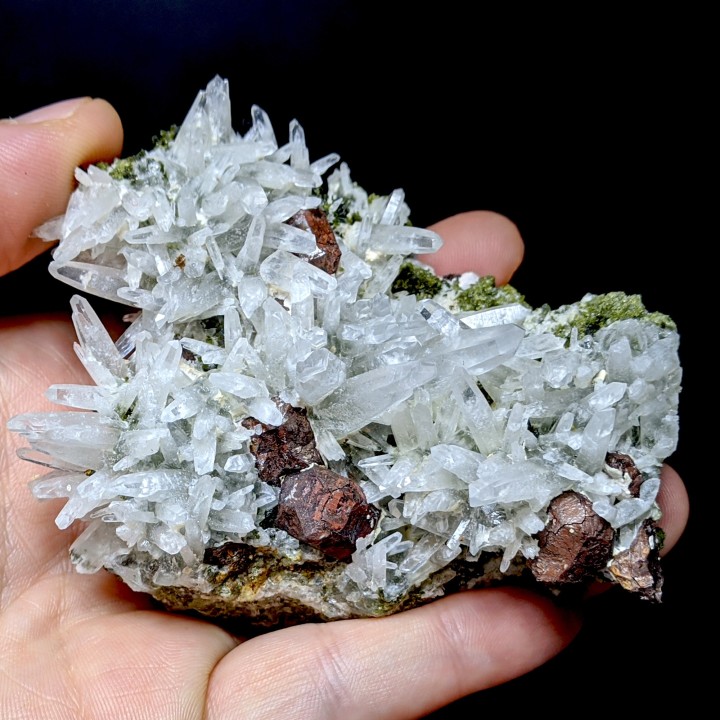Quartz, epidote, Peru, 227 g
