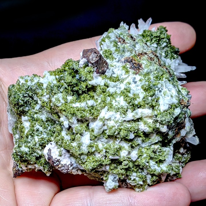 Quartz, épidote, Pérou, 227 g