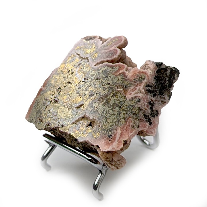 Rhodochrosite, pyrite, Peru, 80 grams