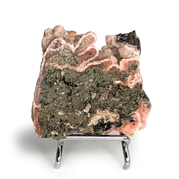 Rhodochrosite, pyrite, Peru, 80 grams