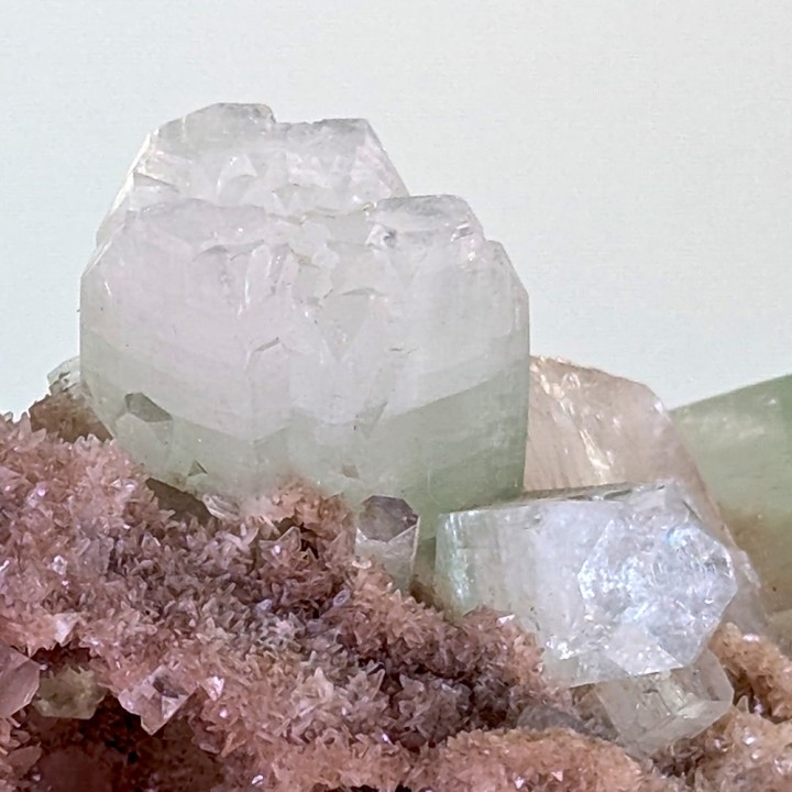 Apophyllite, stilbite, Pune, Inde, 77 grammes