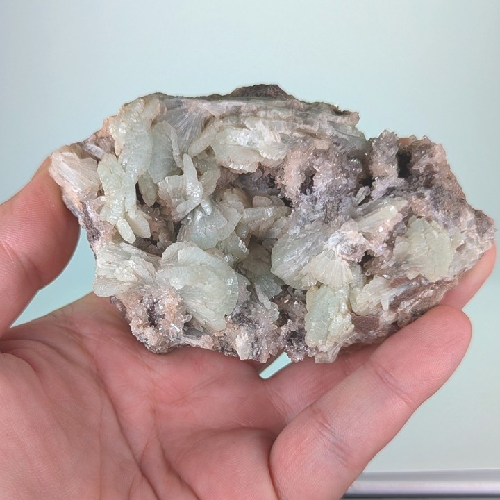 Prehnite, quartz, Djebel Melh, Morocco, 257 grams