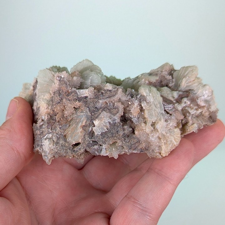 Prehnite, quartz, Djebel Melh, Maroc, 257 grammes