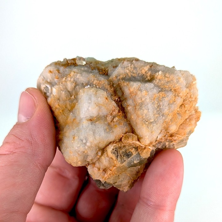 Quartz on fluorite, La Barre mine, France, 163 grams