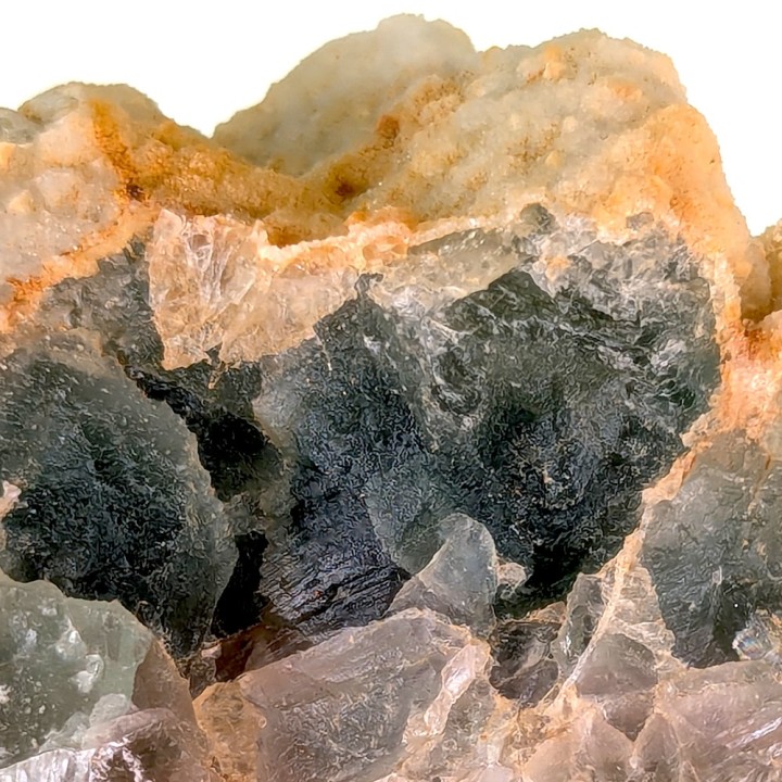 Quartz on fluorite, La Barre mine, France, 163 grams