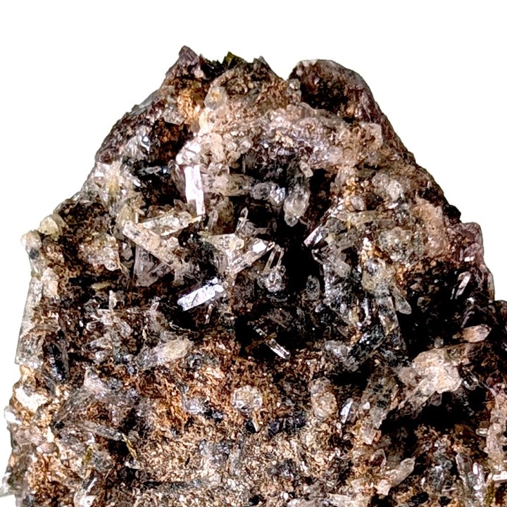 Axinite, quartz, épidote, Mine de Sayán, Pérou, 143 grammes
