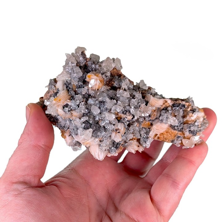 Cérusite, baryte, galène, Mibladen, Maroc, 295 grammes