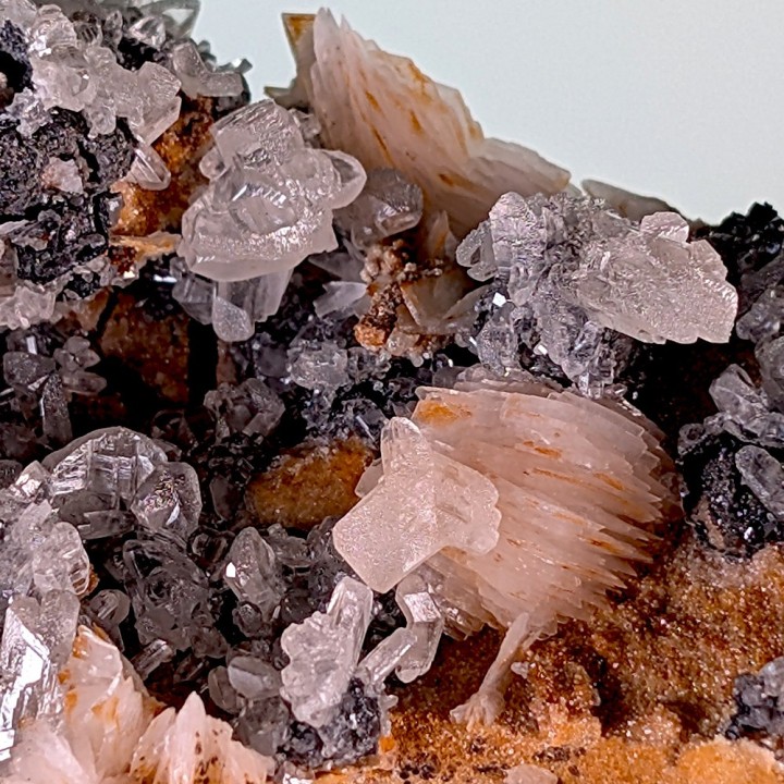 Cérusite, baryte, galène, Mibladen, Maroc, 295 grammes