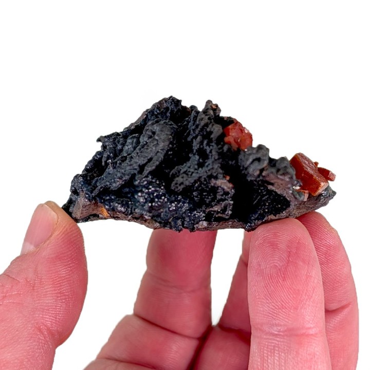 Vanadinite, goethite, Taouz, Maroc, 98 grammes