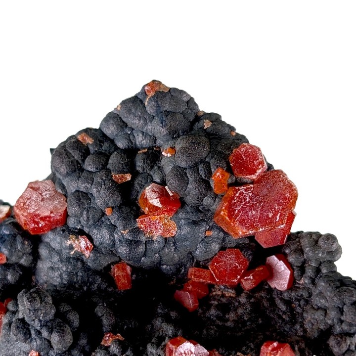 Vanadinite, goethite, Taouz, Morocco, 98 grams