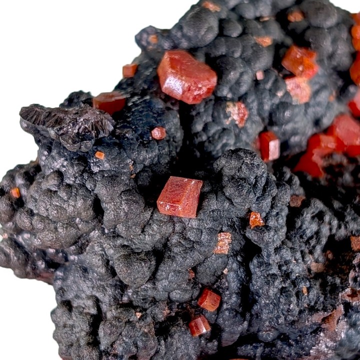 Vanadinite, goethite, Taouz, Morocco, 98 grams