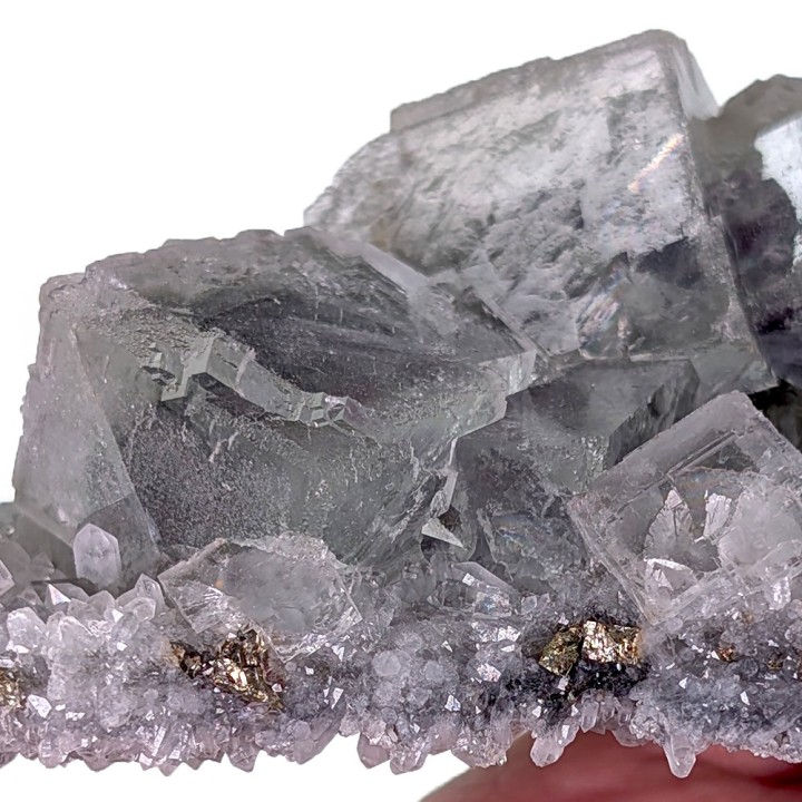 Fluorite, quartz, Mine Huanggang, Chine, 392 grammes