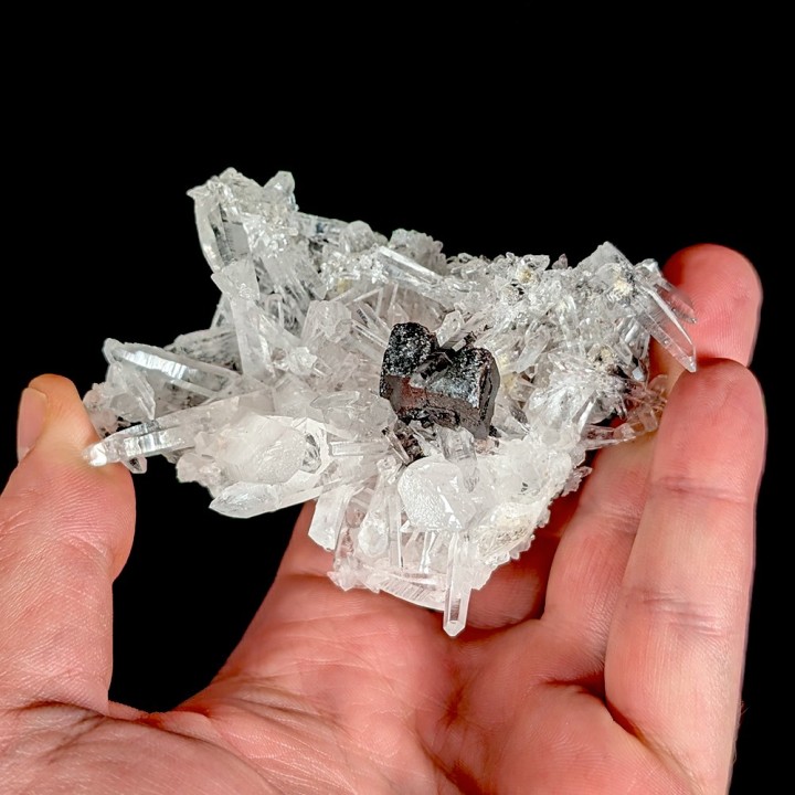 Hubnérite, quartz, fluorite, Pasto Bueno, Pérou, 99 grammes
