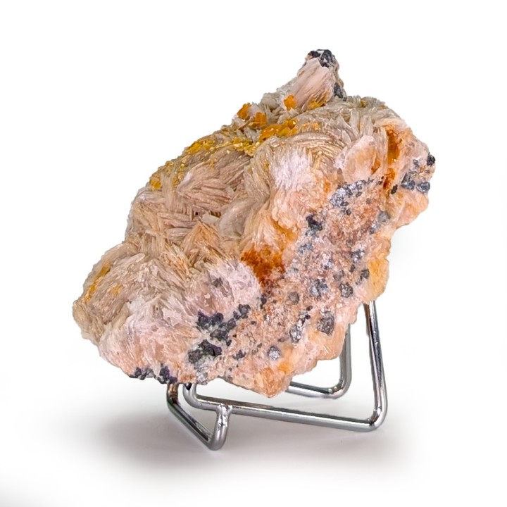Wulfenite, barite, Les Dalles mine, Morocco, 263 grams