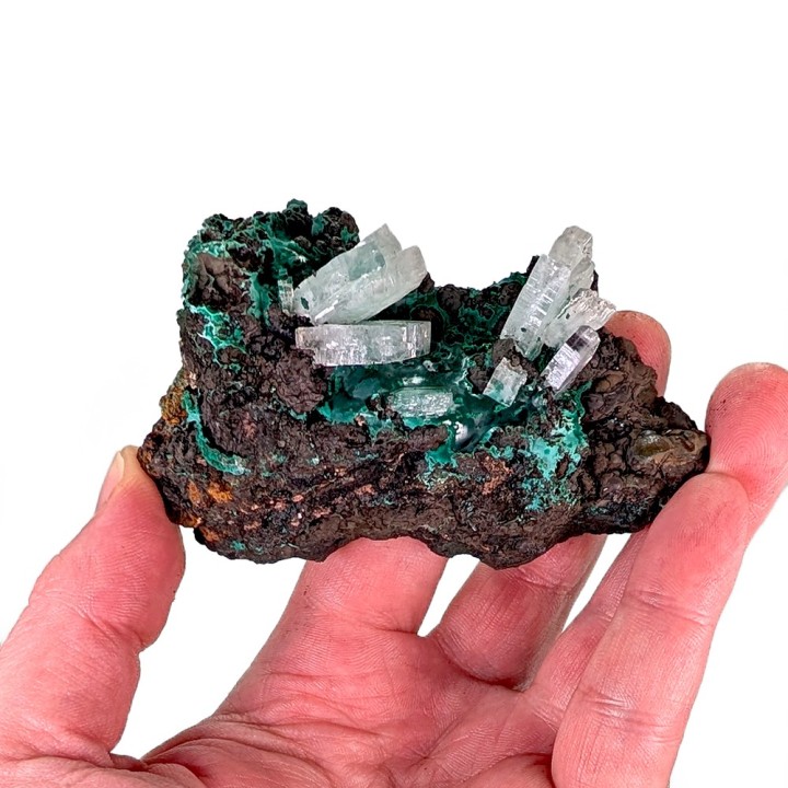 Baryte, malachite, Mine de Shangulowé, Congo, 100 grammes