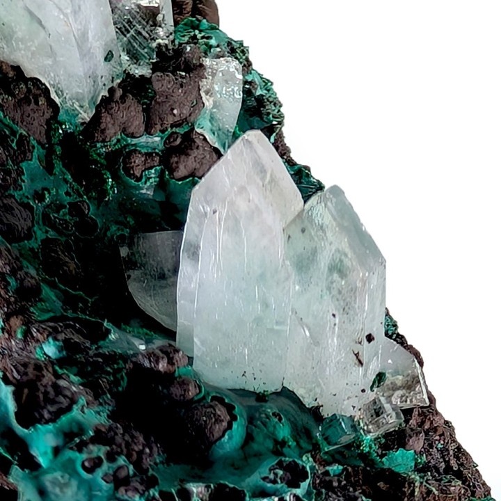 Baryte, malachite, Mine de Shangulowé, Congo, 100 grammes