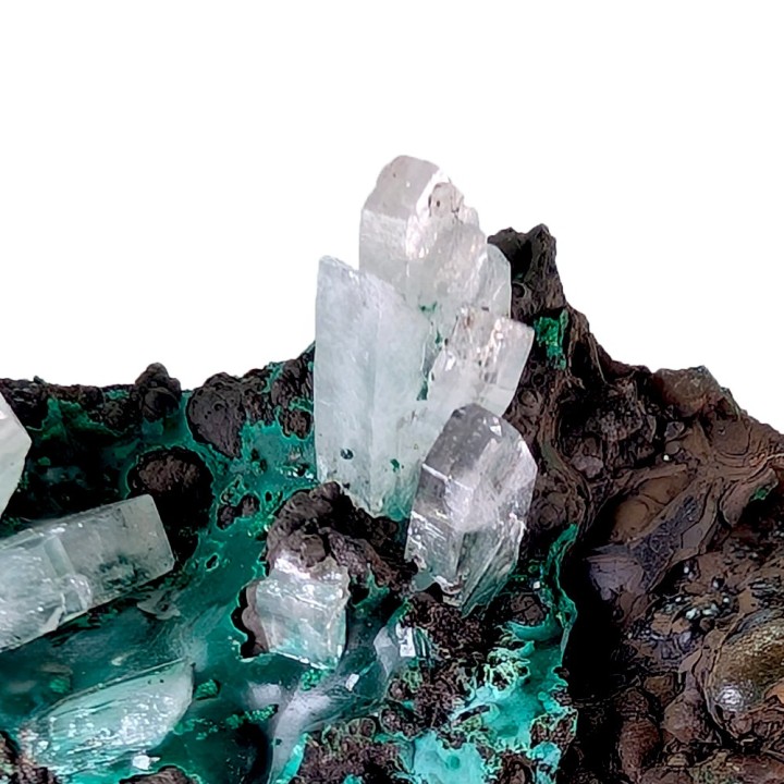Barite, malachite, Shangulowé Mine, Congo, 100 grams