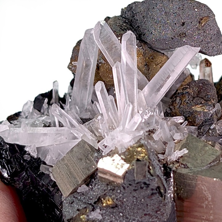 Sphalérite, pyrite, quartz, Mine Animón, Pérou, 98 grammes