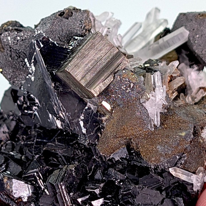 Sphalerite, pyrite, quartz, Animón Mine, Peru, 98 grams