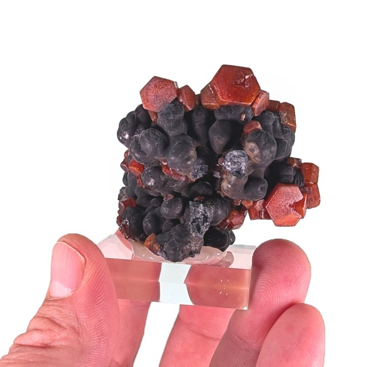 Vanadinite, goethite, Taouz, Morocco, 136 grams