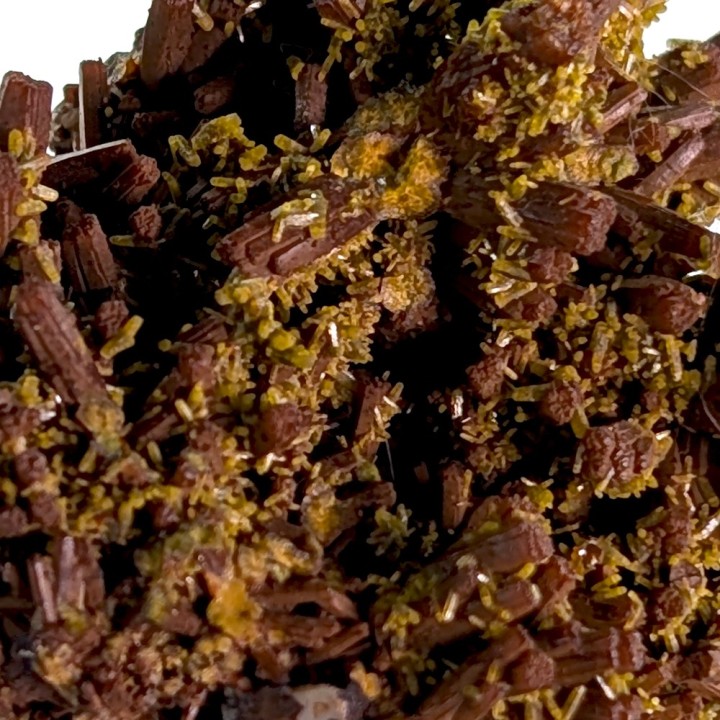 Pyromorphite, baryte, Les Farges, France, 98 grams