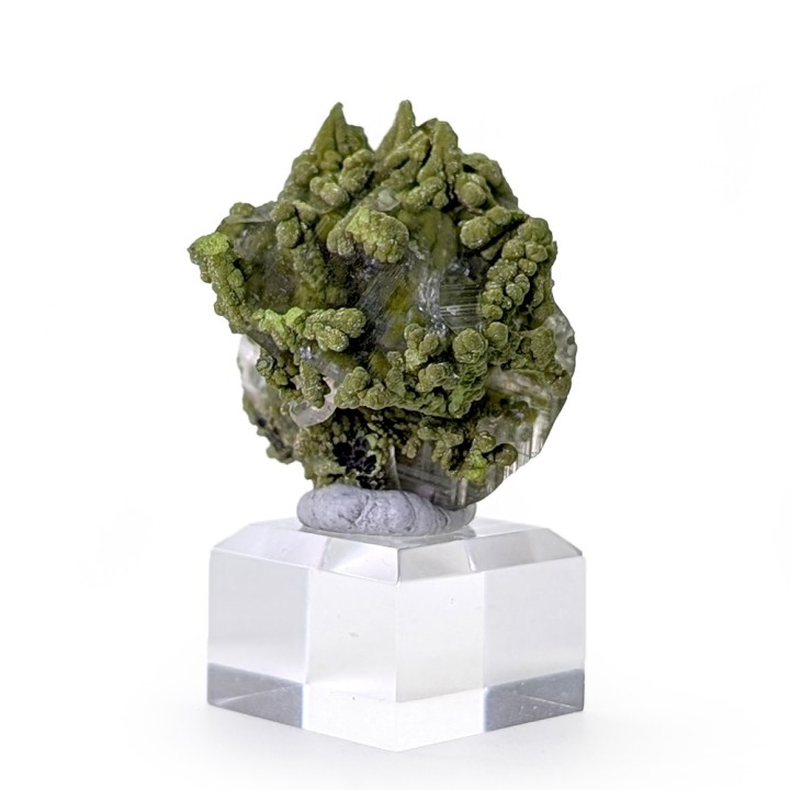 Mottramite, calcite, Mine de Tsumeb, Namibie, 3 cm