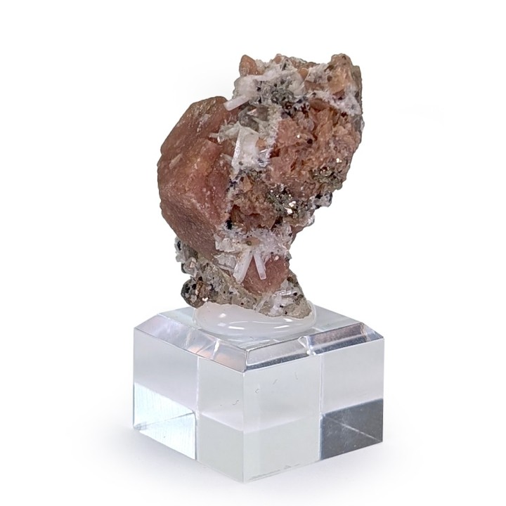Rhodochrosite, bertrandite, Gisement Kara-Oba W, Kazakhstan, 3,1 cm