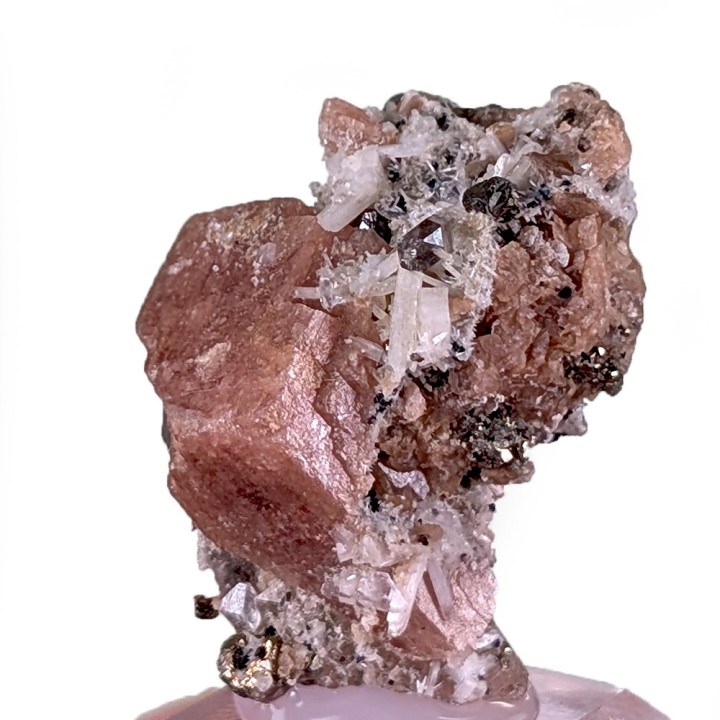 Rhodochrosite, bertrandite, Gisement Kara-Oba W, Kazakhstan, 3,1 cm