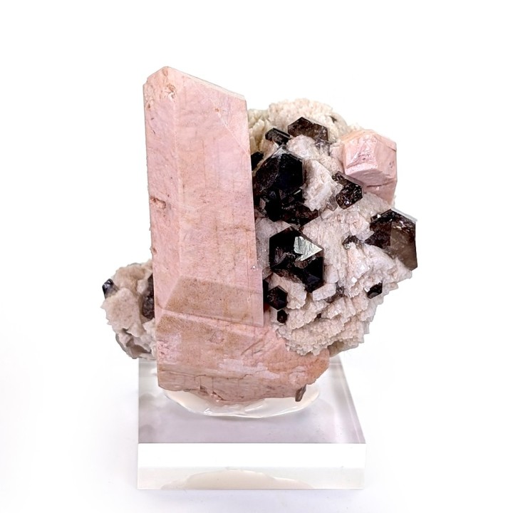Microcline, smoky quartz, albite, Cantera Massabe, Spain, 180 grams