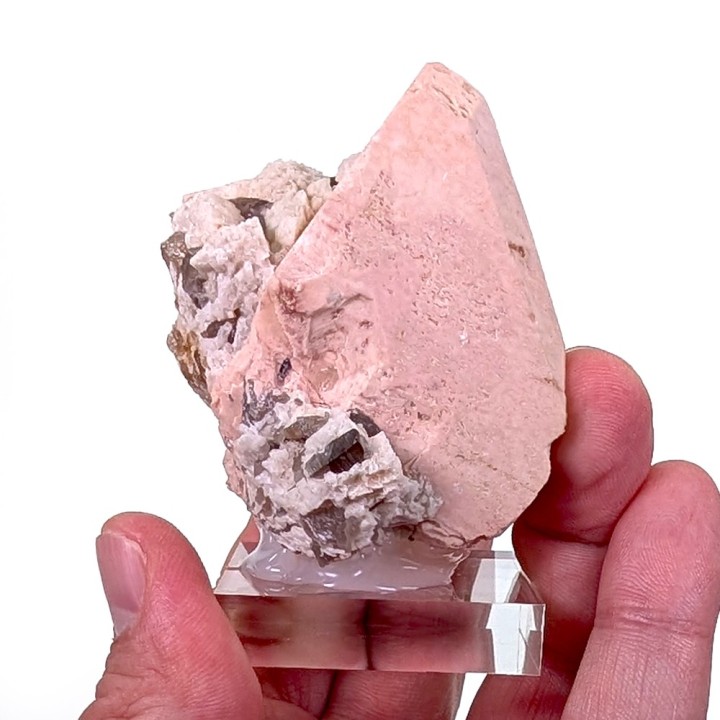 Microcline, smoky quartz, albite, Cantera Massabe, Spain, 180 grams