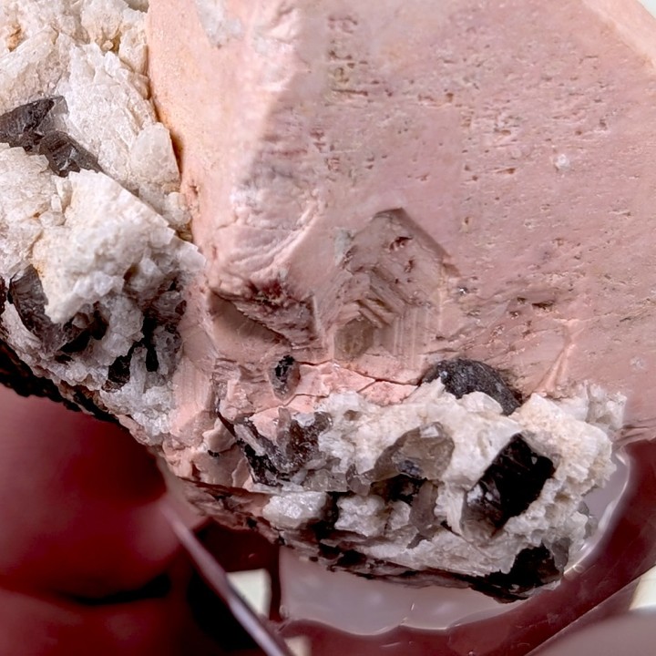 Microcline, smoky quartz, albite, Cantera Massabe, Spain, 180 grams