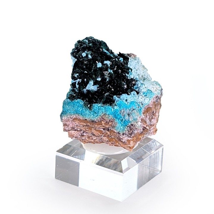 Libéthénite, chrysocolle, Mine de l'étoile du Congo, Congo, 59 grammes