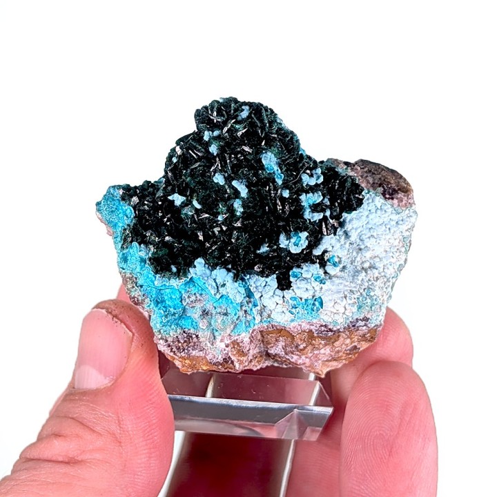 Libéthénite, chrysocolle, Mine de l'étoile du Congo, Congo, 59 grammes
