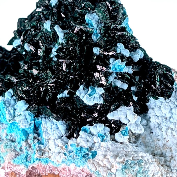 Libéthénite, chrysocolle, Mine de l'étoile du Congo, Congo, 59 grammes