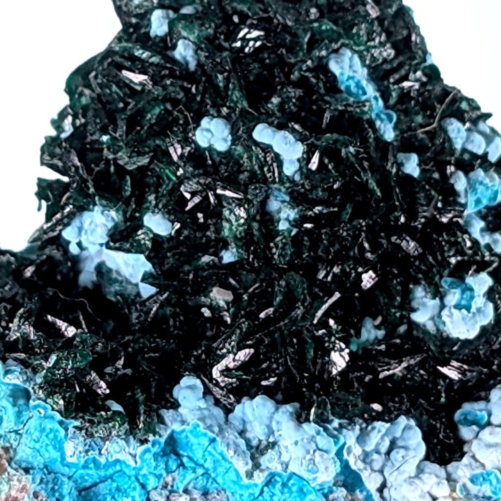 Libéthénite, chrysocolle, Mine de l'étoile du Congo, Congo, 59 grammes