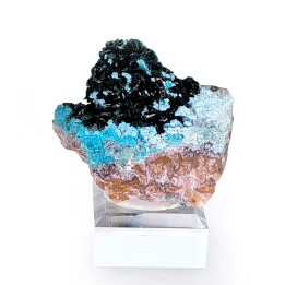 Libéthénite, chrysocolle, Mine de l'étoile du Congo, Congo, 59 grammes