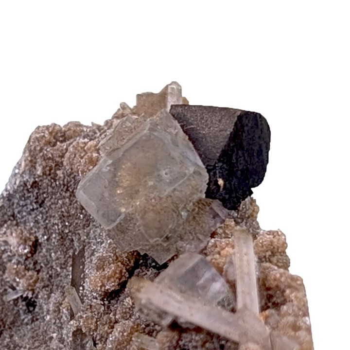 Fluorite, quartz, Hunan, Chine, 111 grammes