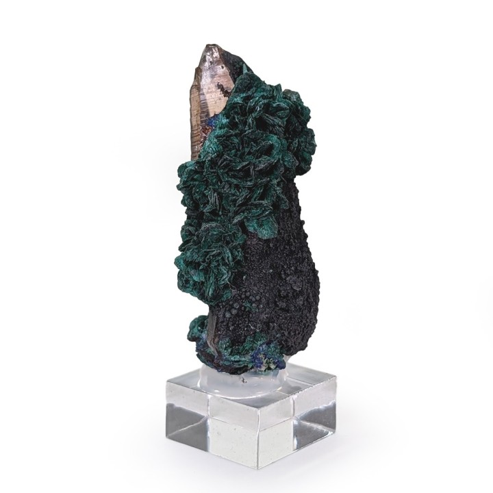 Malachite, quartz, M'SSici, Maroc, 28 grammes