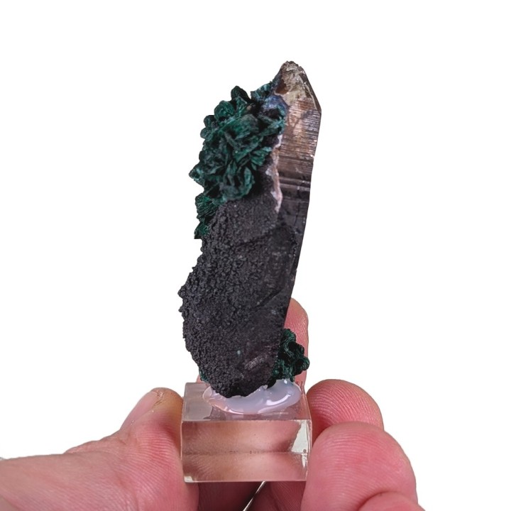 Malachite, quartz, M'SSici, Maroc, 28 grammes