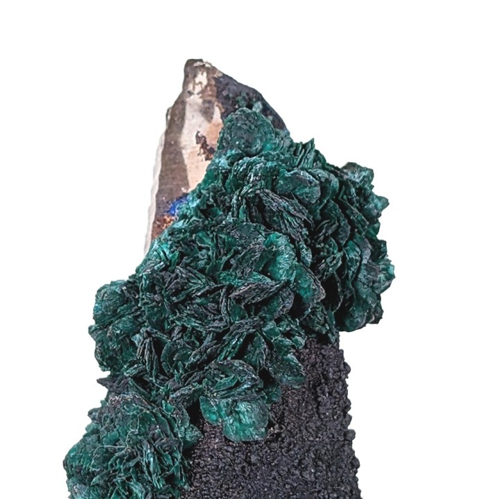Malachite, quartz, M'SSici, Maroc, 28 grammes