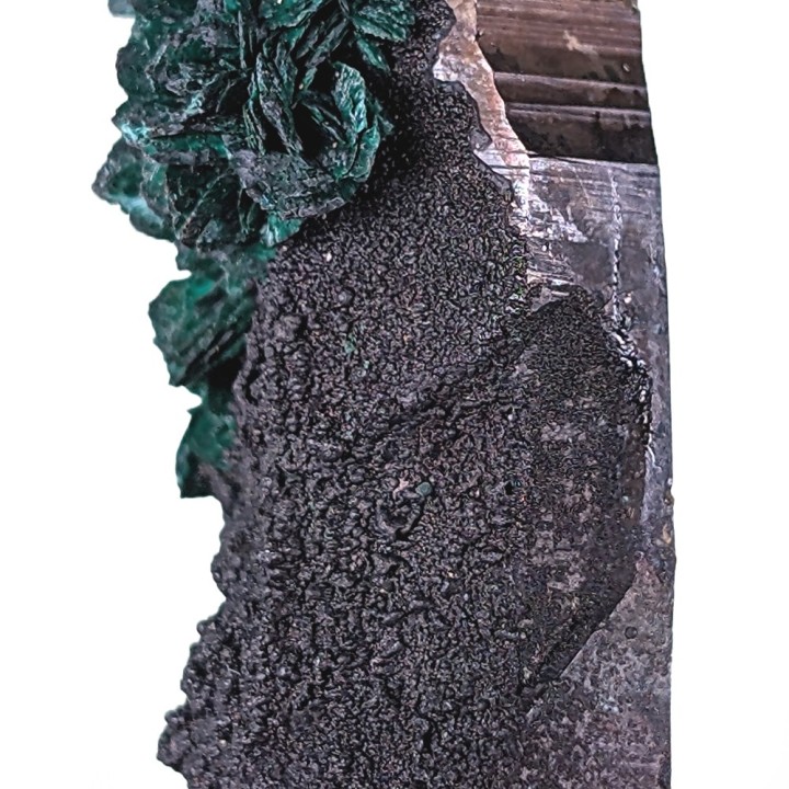 Malachite, quartz, M'SSici, Maroc, 28 grammes