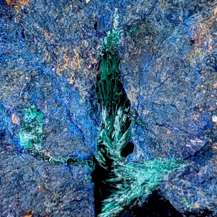 Azurite, cuprite, malachite, Mine de Chessy, France, 83 grammes