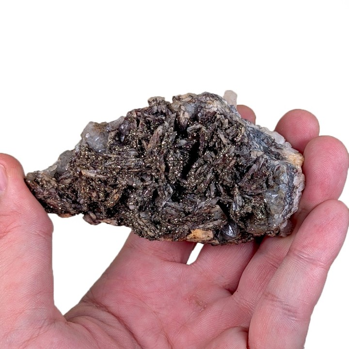 Calcite, barite, pyrite, Oumjrane, Morocco, 231 grams