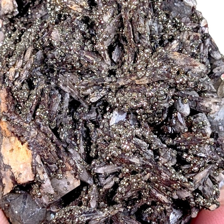 Calcite, barite, pyrite, Oumjrane, Morocco, 231 grams