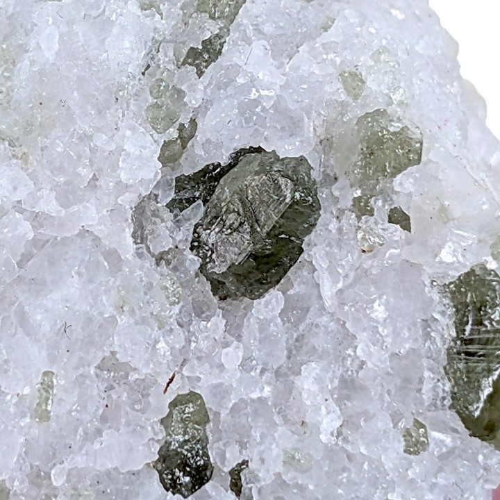 Diopside, quartz, Badakhshan, Afghanistan, 134 grammes