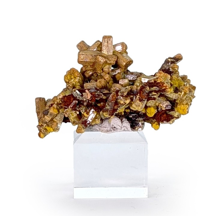 Pyromorphite, baryte, Les Farges, France, 36 grams