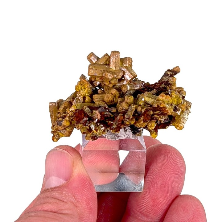 Pyromorphite, baryte, Les Farges, France, 36 grams